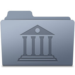 Library Folder Graphite Icon 256x256 png